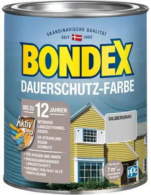 Produktbild von Bondex Dauerschutz-Holzfarbe 750 ml silbergrau