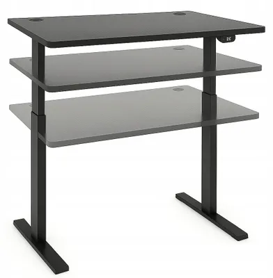Produktbild von Schreibtisch - Stehschreibtisch 120x60x72cm - Bürotisch Dunkelbraun - Computertisch - Gamingtisch - mit Höhenverstellung