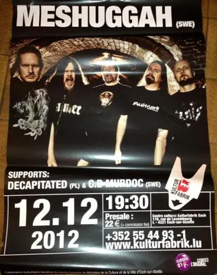 Image de Meshuggah - AFFICHE / POSTER - 60x80cm