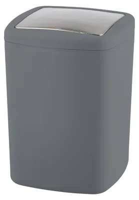Image de WENKO Seau à cosmétiques 8,5 L Couvercle basculant Poubelle Salle de bain Cuisine WC Bureau