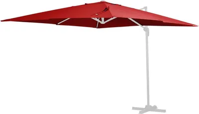 Produktbild von Leinwand für deportierten Gartensonnenschirm "Sun 3" - 3 x 3 m - Rot