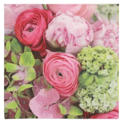 Produktbild von Servietten, 3-lagig 1/4-Falz 33 cm x 33 cm "Pink Dream"