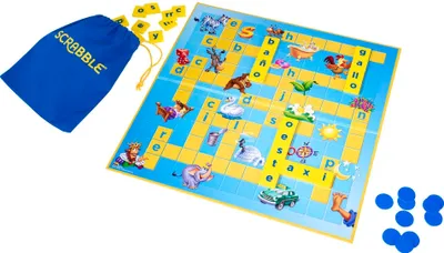 Produktbild von Mattel Spiele Scrabble junior, Brettspiele für Kinder (Mattel Y9669) CPA Altersbereich: +6 Jahre alt