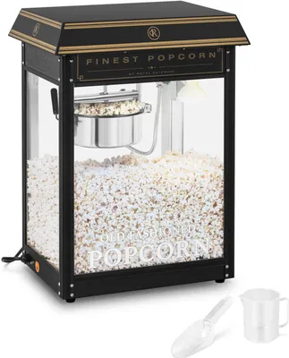 Produktbild von Retro TEFLON 1600 W 5-6 kg/h Popcorn-Röstmaschine - schwarz und gold