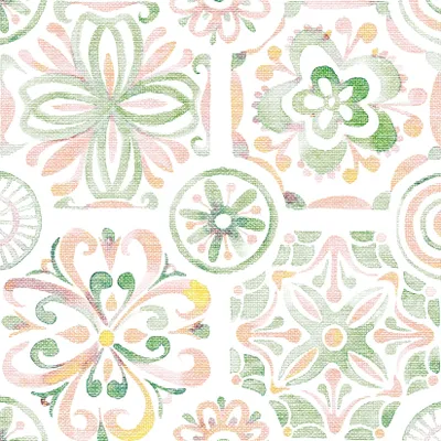 Produktbild von 20 Servietten Tile - Florale Gemoetrie 33x33cm