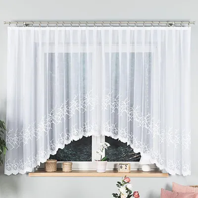 Immagine prodotto di Tenda decorativa ad arco corta infradito BAKARO 160 bianco 420x160 cm MyBestHome