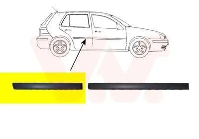Produktbild von VAN WEZEL Zierleiste für die Tür Hinten Rechts Leiste für VW Golf IV Schrägheck (1J1) 5888426