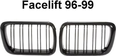 Produktbild von Sport Kühlergrill Front Grill passend für BMW E36 schwarz Doppelsteg Facelift