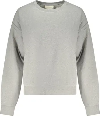 Produktbild von Stylishes Damen Sweatshirt Grau - Stickerei & Rundhals ohne Reißverschluss