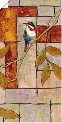 Produktbild von ARTland Poster Vogel auf einem Ast II Größe: 75x150 cm