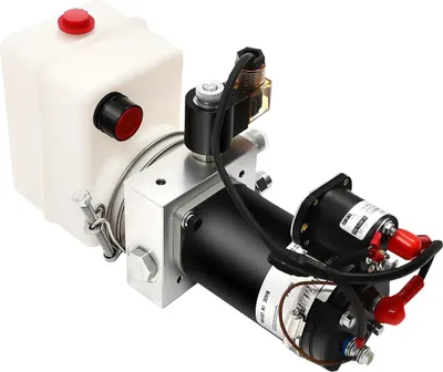 Zdjęcie produktu dla Pompa hydrauliczna/agregat hydrauliczny do przyczepy wywrotki – pojedyncze działanie – 12 V DC – silnik 800 W – zbiornik 1,5 l – 18 MPa – pilot zdalnego sterowania – czarny