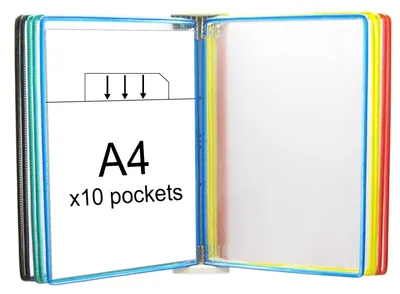 Image de Solidchoice - Système de panneaux muraux A4 avec 10 cadres d'affichage pour documents