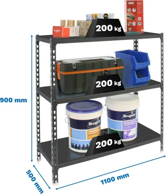 Obrázok produktu pre Kovový regál SIMONCLICK SUPERPLUS 3/500 900 ANTRA/ANTRA