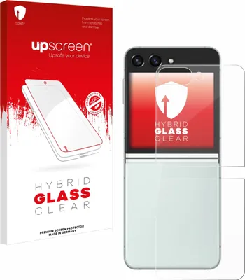 Produktbild von upscreen Schutzglas für Samsung Galaxy Z Flip 5 (Rückseite) Schutzfolie Panzer Folie Glas Display Schutz klar