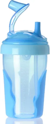 Produktbild von Kinder Strohhalmbecher - 300ml : blau Farbe: blau