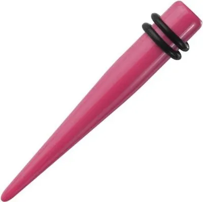 Immagine prodotto di Piercing Ear Expander Asta dritta in acrilico espandibile Rosa UV neon - 6 mm