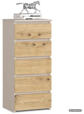 Zdjęcie produktu dla Komoda CL5 Kaszmir 40 cm 5 szuflad kolor D¹b Artisan mat 40x35x92 cm
