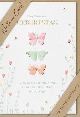 Produktbild von bsb 693019-2 Geburtstagskarte - Natur Card, inkl. Umschlag