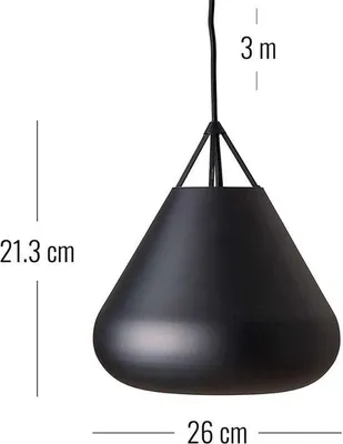 Zdjęcie produktu dla Lampa wisząca, metal, czarna