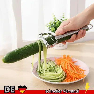 Produktbild von Hochwertige Edelstahl Kartoffel Gurke Karotte Reibe Julienne Schäler Gemüse