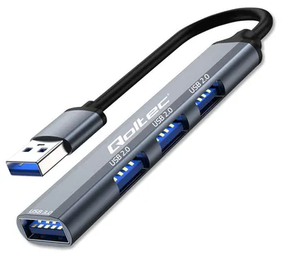 Obrázek produktu pro Rozbočovač Qoltec USB 3.0 4 v 1 | USB 3.0 | 3x USB 2.0