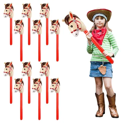 Productafbeelding van Omgoods - 12 Stuks Opblaasbare Paard Hoofd Ballonnen voor Feestdecoratie