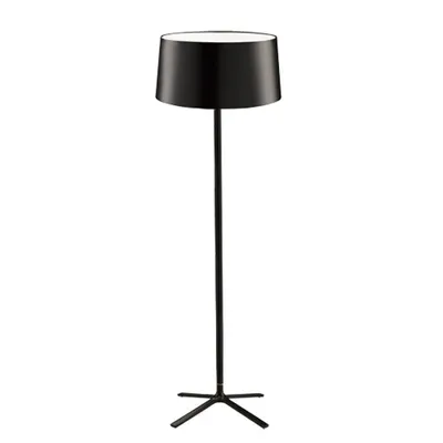 Image de Lampe sur pied de couloir, avec abat-jour en tissu noir
