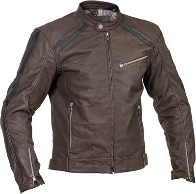 Produktbild von Halvarssons Sandtorp Motorrad Lederjacke, dunkelbraun, 52
