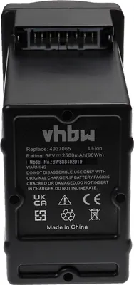 Produktbild von vhbw Akku Ersatz für Wolf Garten Li-Ion Power-Pack 1, 4939090 für Rasenmäher (2500mAh 36V Li-Ion)