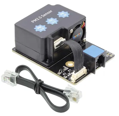 Produktbild von Makeblock Feinstaubsensor PM 2.5, Partikelbereich 0,310 μm, RJ25 Anschluss, 50x72x16 mm