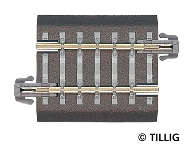 Produktbild von TILLIG Gerades Gleis G5 Gleisstück 36,5 mm grau Bettungsgleis 83704 Spur TT