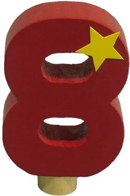Produktbild von Niermann Leuchten Geburtstag-Happy-Zahl 8 - Maße: 2 cm x 5 cm x 8 cm - Farbe: rot; 9618