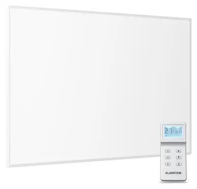 Obrázek produktu pro Infračervený ohřívač Klarstein Wonderwall, 600 W elektrický ohřívač pro pokoje a koupelny, infračervený ohřívač s dálkovým ovládáním a termostatem, elektrický ohřívač bez CO2, infračervený ohřívač na zeď