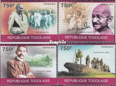 Produktbild von Briefmarken Togo 2010 Mi 3519-3522 (kompl.Ausg.) postfrisch Mahatma Gandhi