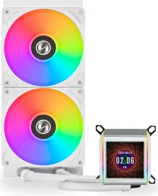 Produktbild von Lian Li GA II LCD, Flüssigkeitskühlung, 12 cm, 200 RPM, 2100 RPM, Weiß