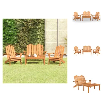 Obrázek produktu pro vidaXL 4-dílná zahradní lounge souprava Adirondack z masivního dřeva akácie - Sety zahradního nábytku