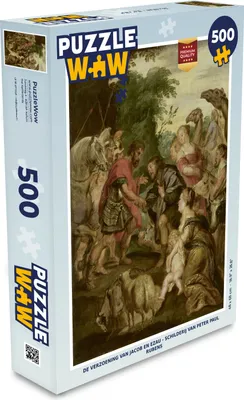 Obrázek produktu pro MuchoWow MuchoWow® Puzzle 500 ks Smíření Jákoba a Ezaua - obraz Petera Paula Rubense