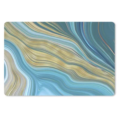Produktbild von MuchoWow® Mauspad Mousepad Marmor - Wellen - Gold - Muster 27x18 cm - Mousepads - Maus Mat - Pad - Mausunterlage - Büroartikel - Desk Matten