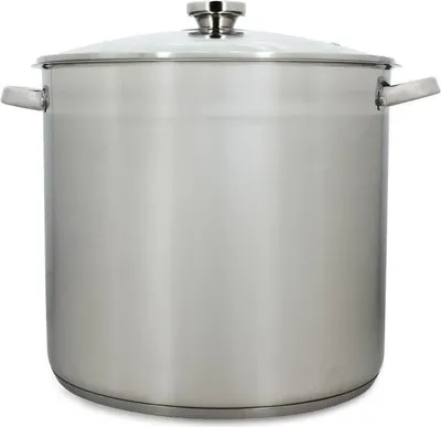 Produktbild von Topf mit Deckel - MENASTYL - 4615451 - Edelstahl - 17 Liter - 32 cm - Für alle Herdarten geeignet, auch Induktion
