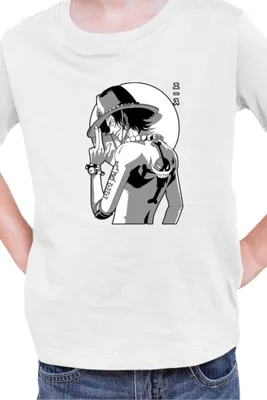 Produktbild von Kinder T-Shirt Manga Japan Anime Comics Animation One Manga Piece Anime 0020, 3-4 Jahr - 104 / Weiß