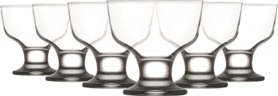 Produktbild von 6x 285ml Destina Eisbecher aus Glas - Klein Mini Küche Fruchtsalat Eisbecher Kleinigkeit Nachtisch Cocktail Pudding Servierbecher Geschirr-Set - Von LAV