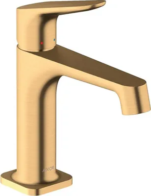 Produktbild von Einhebel-Waschtischmischer AXOR CITTERIO M 100 DN 15 m ZAG 1 1/4Zoll brushed brass mit Zugstangen-Ablaufgarnitur 1 1/4Z brushed brass