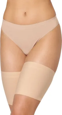 Produktbild von Merry Style Oberschenkelbänder Selbsttragende, elastische Oberschenkelbänder Anti-Reibung mit Silikonbändern Oberschenkelband MS10-438 (Beige, 5XL) .