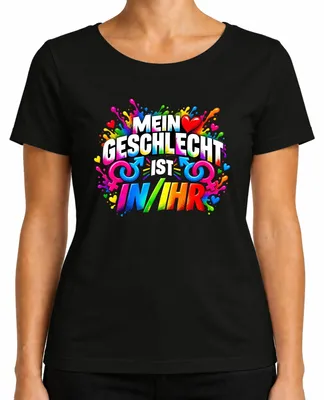 Produktbild von Mein Geschlecht Ist In Ihr Pronomen Humor Zweideutig Spruch Lustig Damen T-Shirt, Schwarz, S