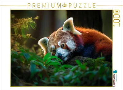 Produktbild von CALVENDO Puzzle Roter Panda - kurz ausruhen | 1000 Teile Lege-Größe 64x48cm Foto-Puzzle für glückliche Stunden