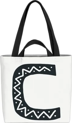 Produktbild von VOID C Buchstaben Natur Tasche 33x33x14cm,15l Einkaufs-Beutel Shopper Einkaufs-Tasche Bag