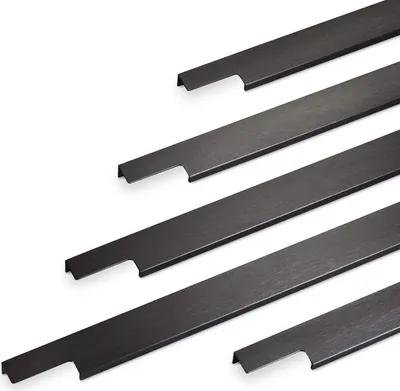 Produktbild von Möbelgriff BLANKETT 595 mm Schwarz gebürstet (Hinterschraubgriff)