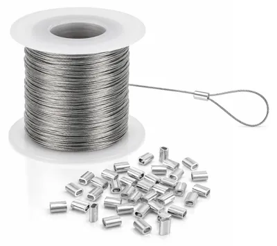 Image de Solidchoice - Câble en acier inoxydable de 100 mètres pour la suspension de tableaux