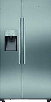 Produktbild von Siemens iQ500 KA93DAIEP, Freistehend, Amerikanische Tür, Edelstahl, Tür-zu-Tür, LED, Glas