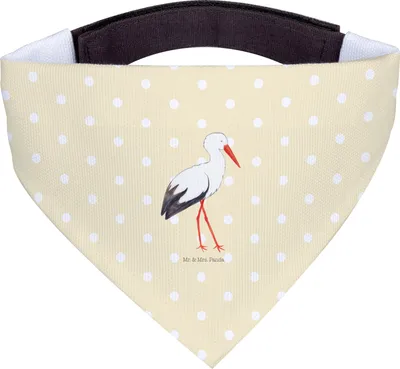 Produktbild von Mr. & Mrs. Panda Halstuch Für Hunde Storch - Gelb Pastell - Geschenk, Hund, Schwanger, Mutter, Schal, Tuch, Mütter, Hundehalstuch, Lustige Sprüche, Störche, Baby